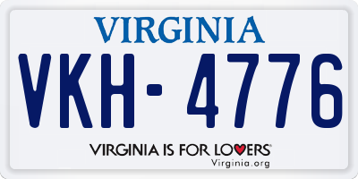 VA license plate VKH4776