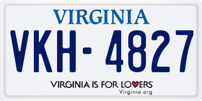 VA license plate VKH4827