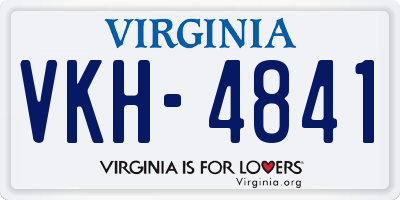 VA license plate VKH4841