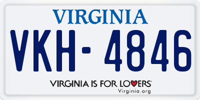 VA license plate VKH4846