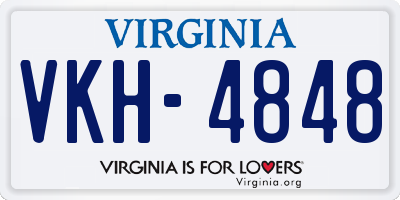 VA license plate VKH4848