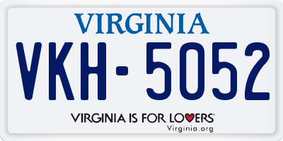 VA license plate VKH5052