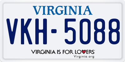 VA license plate VKH5088