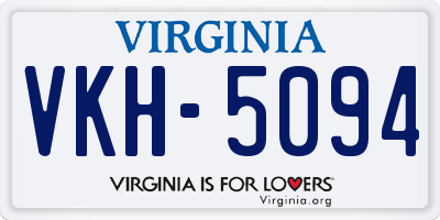 VA license plate VKH5094