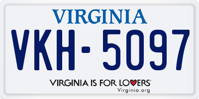 VA license plate VKH5097