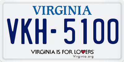 VA license plate VKH5100