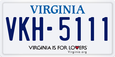 VA license plate VKH5111