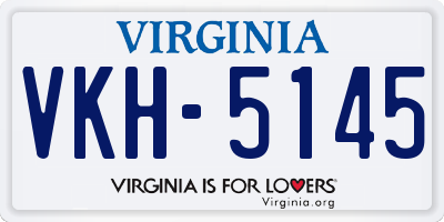 VA license plate VKH5145