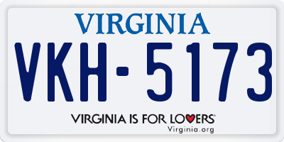 VA license plate VKH5173