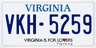 VA license plate VKH5259