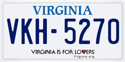 VA license plate VKH5270
