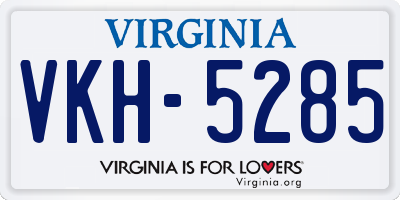 VA license plate VKH5285