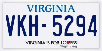 VA license plate VKH5294