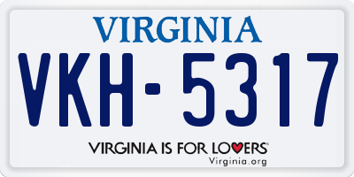 VA license plate VKH5317