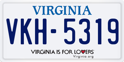 VA license plate VKH5319