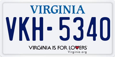 VA license plate VKH5340
