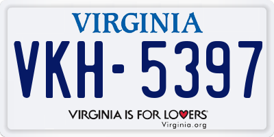 VA license plate VKH5397