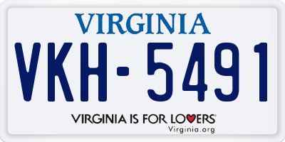 VA license plate VKH5491