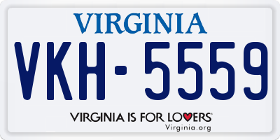 VA license plate VKH5559