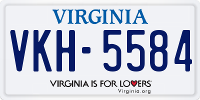 VA license plate VKH5584