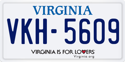 VA license plate VKH5609