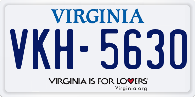 VA license plate VKH5630