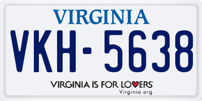 VA license plate VKH5638