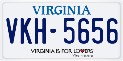 VA license plate VKH5656