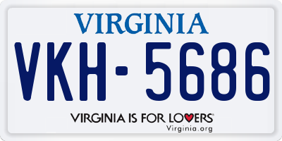 VA license plate VKH5686