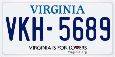 VA license plate VKH5689