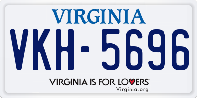 VA license plate VKH5696
