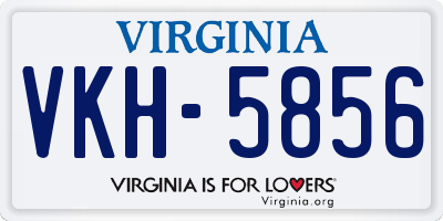 VA license plate VKH5856