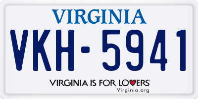 VA license plate VKH5941