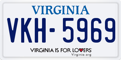 VA license plate VKH5969
