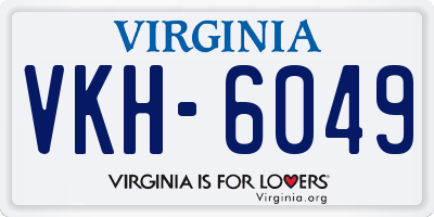 VA license plate VKH6049