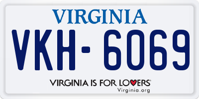 VA license plate VKH6069