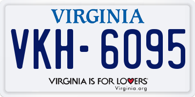 VA license plate VKH6095