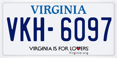 VA license plate VKH6097