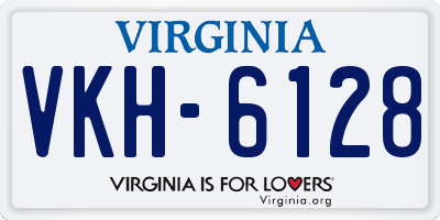 VA license plate VKH6128