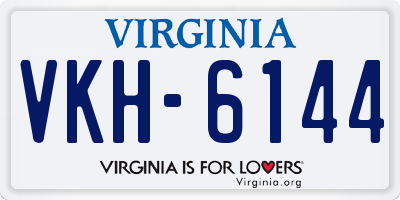 VA license plate VKH6144