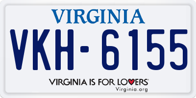 VA license plate VKH6155