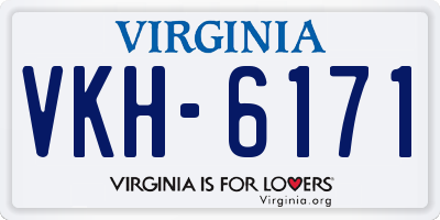 VA license plate VKH6171