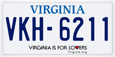 VA license plate VKH6211