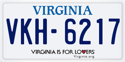 VA license plate VKH6217
