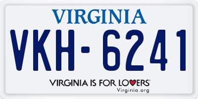 VA license plate VKH6241