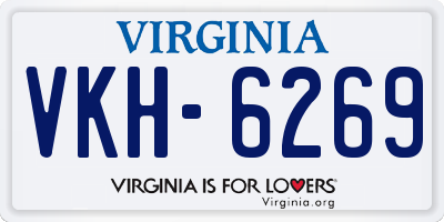 VA license plate VKH6269