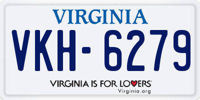 VA license plate VKH6279