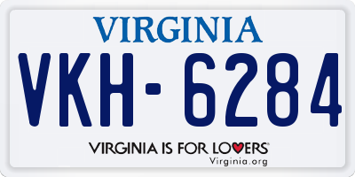 VA license plate VKH6284