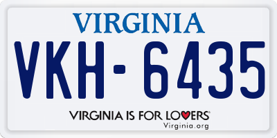VA license plate VKH6435