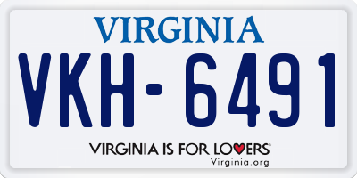 VA license plate VKH6491